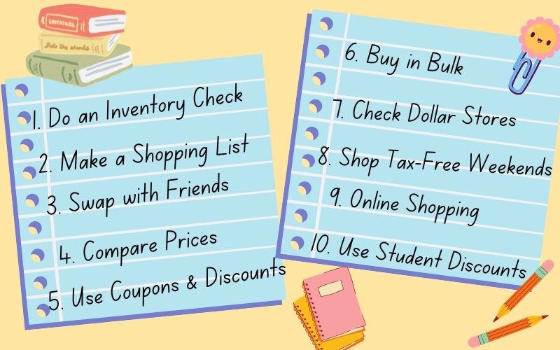 back to school how to save money